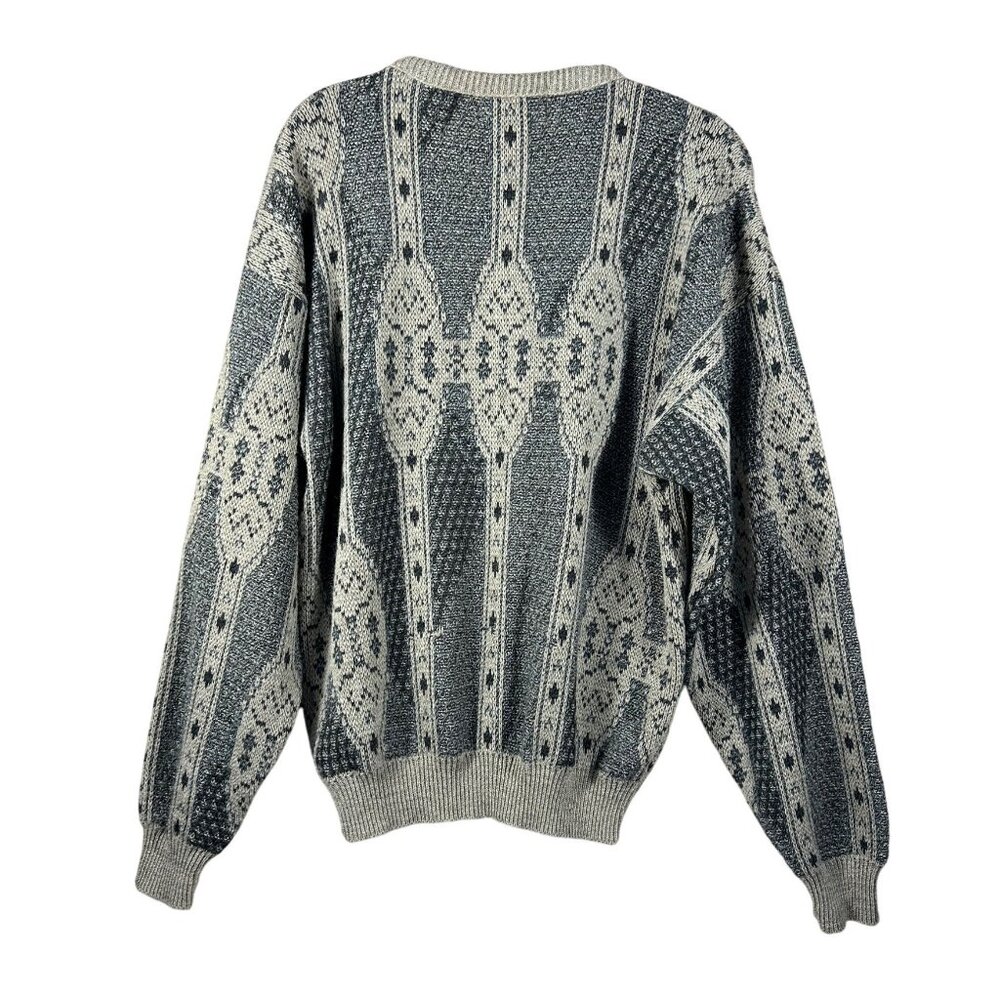 VTG Jantzen Men's Lg Sweater Grunge 90s Cosby Grandpa Core Alternative Abstract - Picture 2 of 8